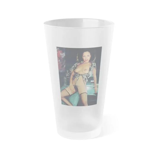 Ola Ray #41 (Vintage Female Icon) Frosted Pint Glass 16oz 16oz Frosted - Go Mug Yourself