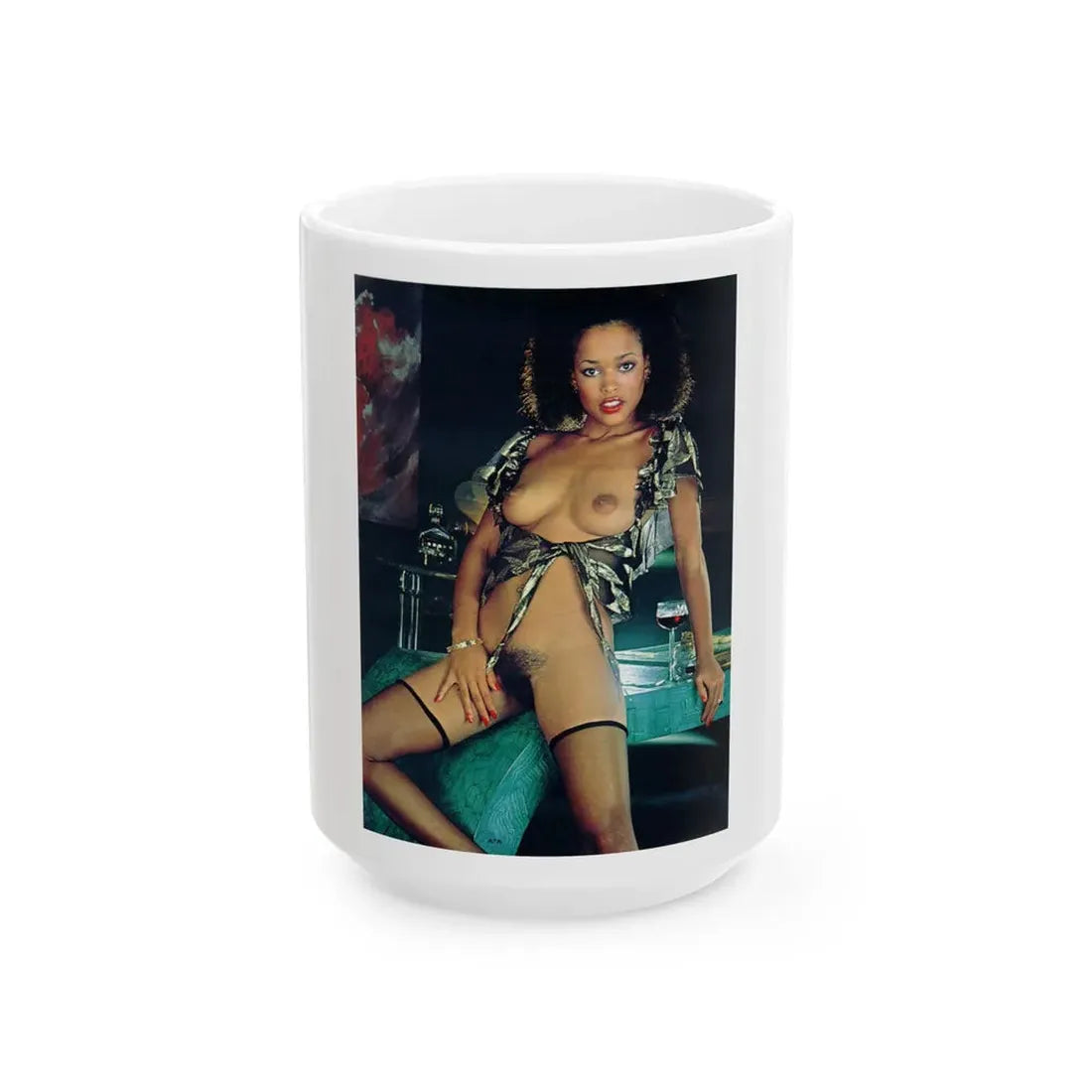 Ola Ray #41 (Vintage Female Icon) White Coffee Mug 15oz - Go Mug Yourself