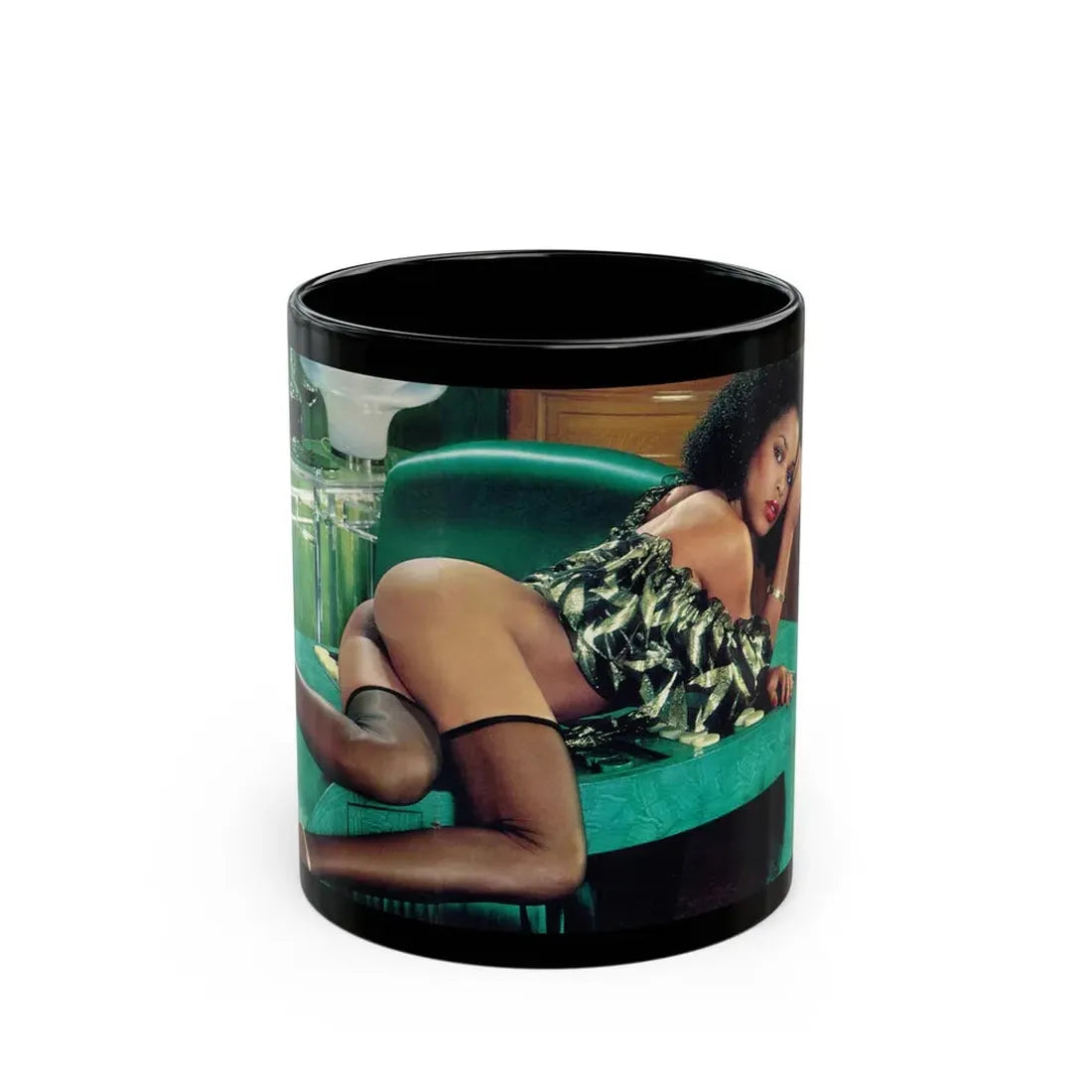 Ola Ray #44 (Vintage Female Icon) Black Coffee Mug 11oz - Go Mug Yourself