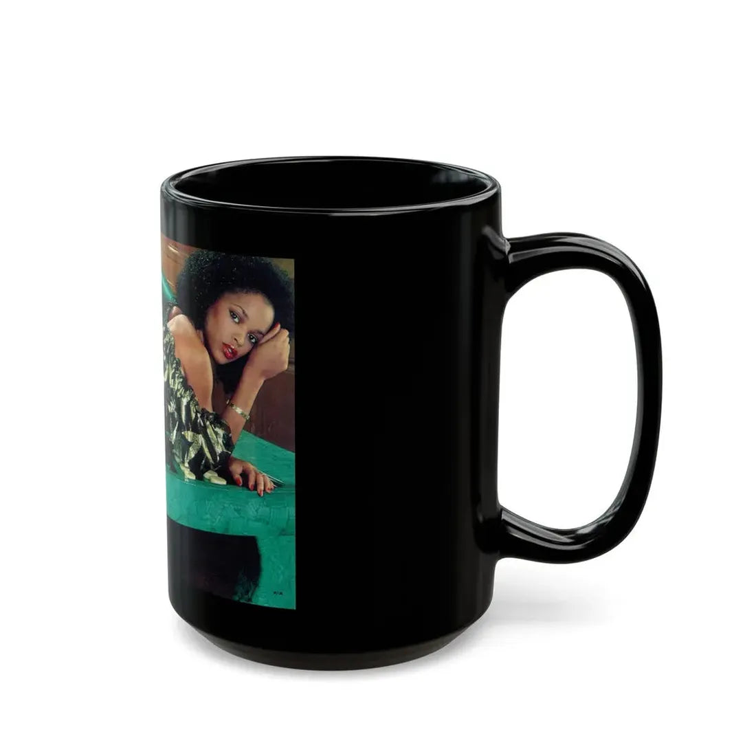Ola Ray #44 (Vintage Female Icon) Black Coffee Mug - Go Mug Yourself