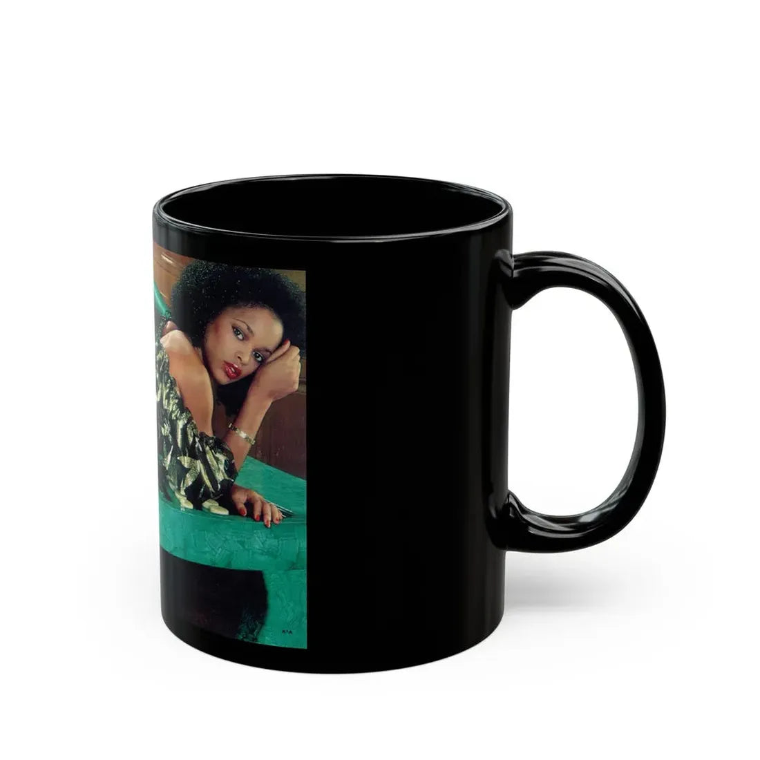 Ola Ray #44 (Vintage Female Icon) Black Coffee Mug - Go Mug Yourself
