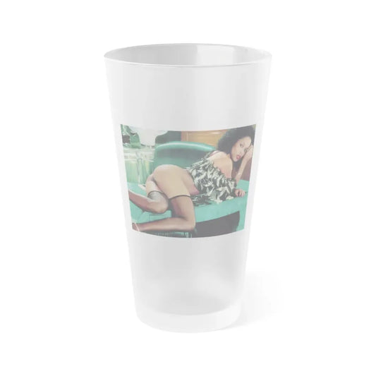 Ola Ray #44 (Vintage Female Icon) Frosted Pint Glass 16oz 16oz Frosted - Go Mug Yourself