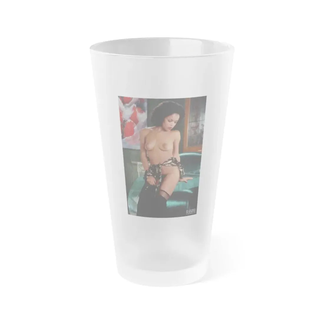 Ola Ray #54 (Vintage Female Icon) Frosted Pint Glass 16oz 16oz Frosted - Go Mug Yourself