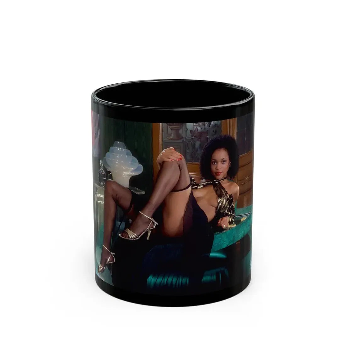 Ola Ray #55 (Vintage Female Icon) Black Coffee Mug 11oz - Go Mug Yourself