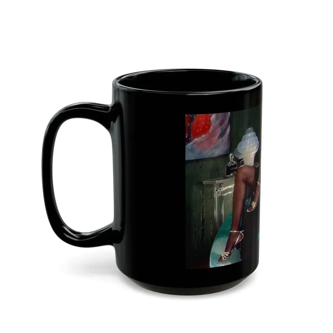 Ola Ray #55 (Vintage Female Icon) Black Coffee Mug - Go Mug Yourself