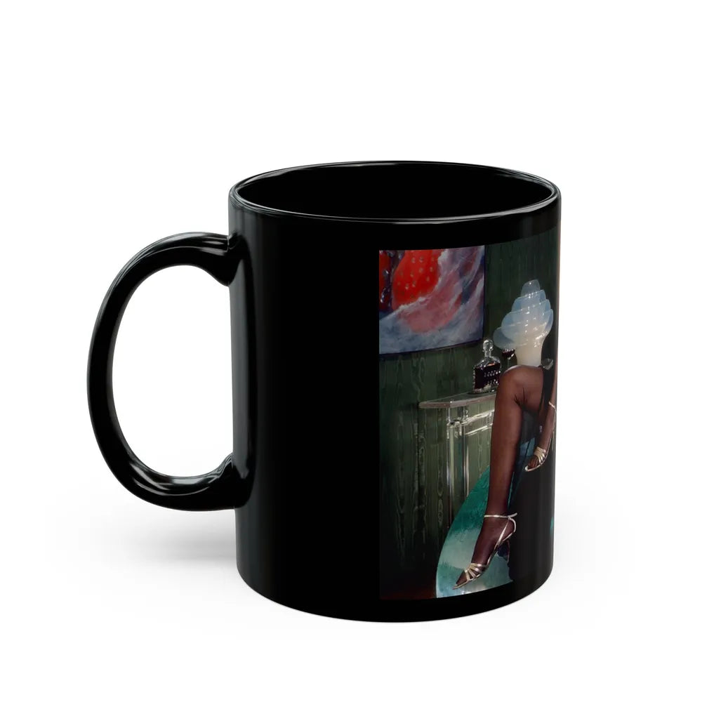 Ola Ray #55 (Vintage Female Icon) Black Coffee Mug-Go Mug Yourself