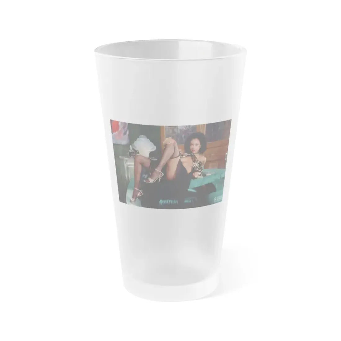 Ola Ray #55 (Vintage Female Icon) Frosted Pint Glass 16oz 16oz Frosted - Go Mug Yourself
