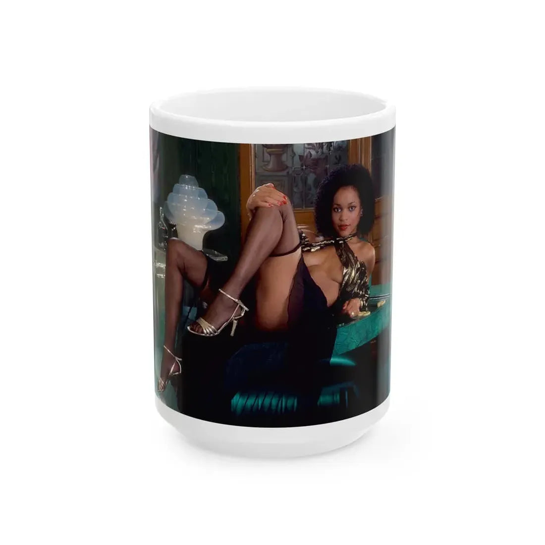 Ola Ray #55 (Vintage Female Icon) White Coffee Mug 15oz - Go Mug Yourself