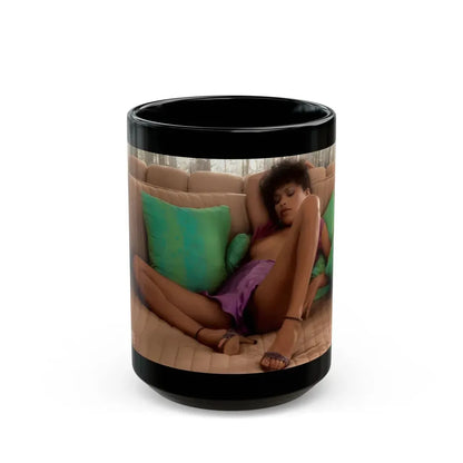 Ola Ray #62 (Vintage Female Icon) Black Coffee Mug 15oz - Go Mug Yourself