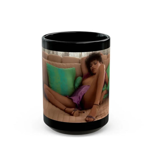Ola Ray #62 (Vintage Female Icon) Black Coffee Mug 15oz - Go Mug Yourself