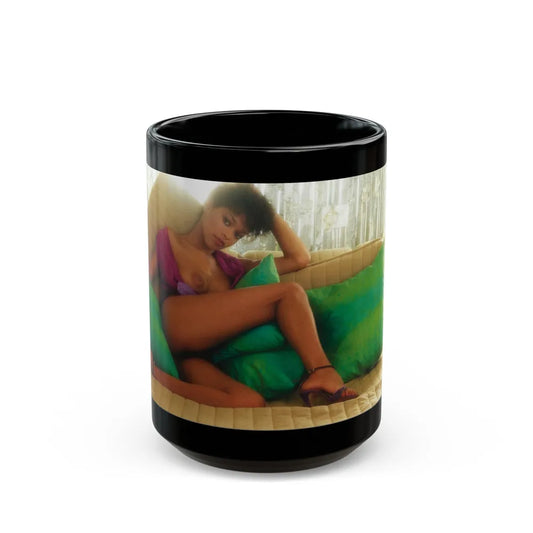 Ola Ray #63 (Vintage Female Icon) Black Coffee Mug-15oz-Go Mug Yourself