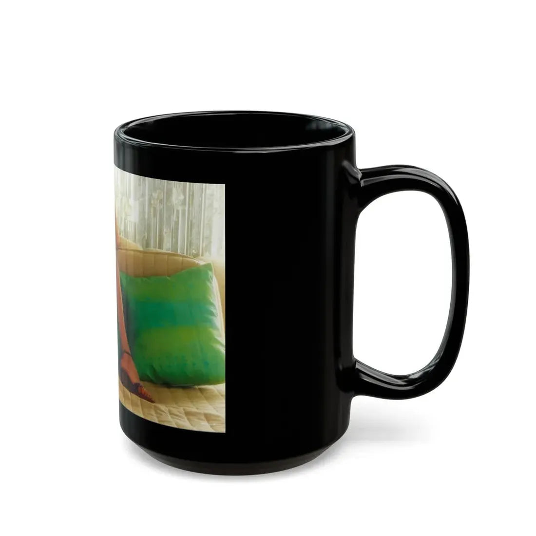 Ola Ray #63 (Vintage Female Icon) Black Coffee Mug - Go Mug Yourself