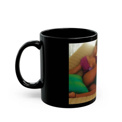 Ola Ray #63 (Vintage Female Icon) Black Coffee Mug - Go Mug Yourself