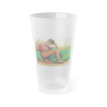 Ola Ray #63 (Vintage Female Icon) Frosted Pint Glass 16oz 16oz Frosted - Go Mug Yourself