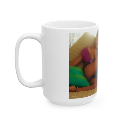 Ola Ray #63 (Vintage Female Icon) White Coffee Mug - Go Mug Yourself