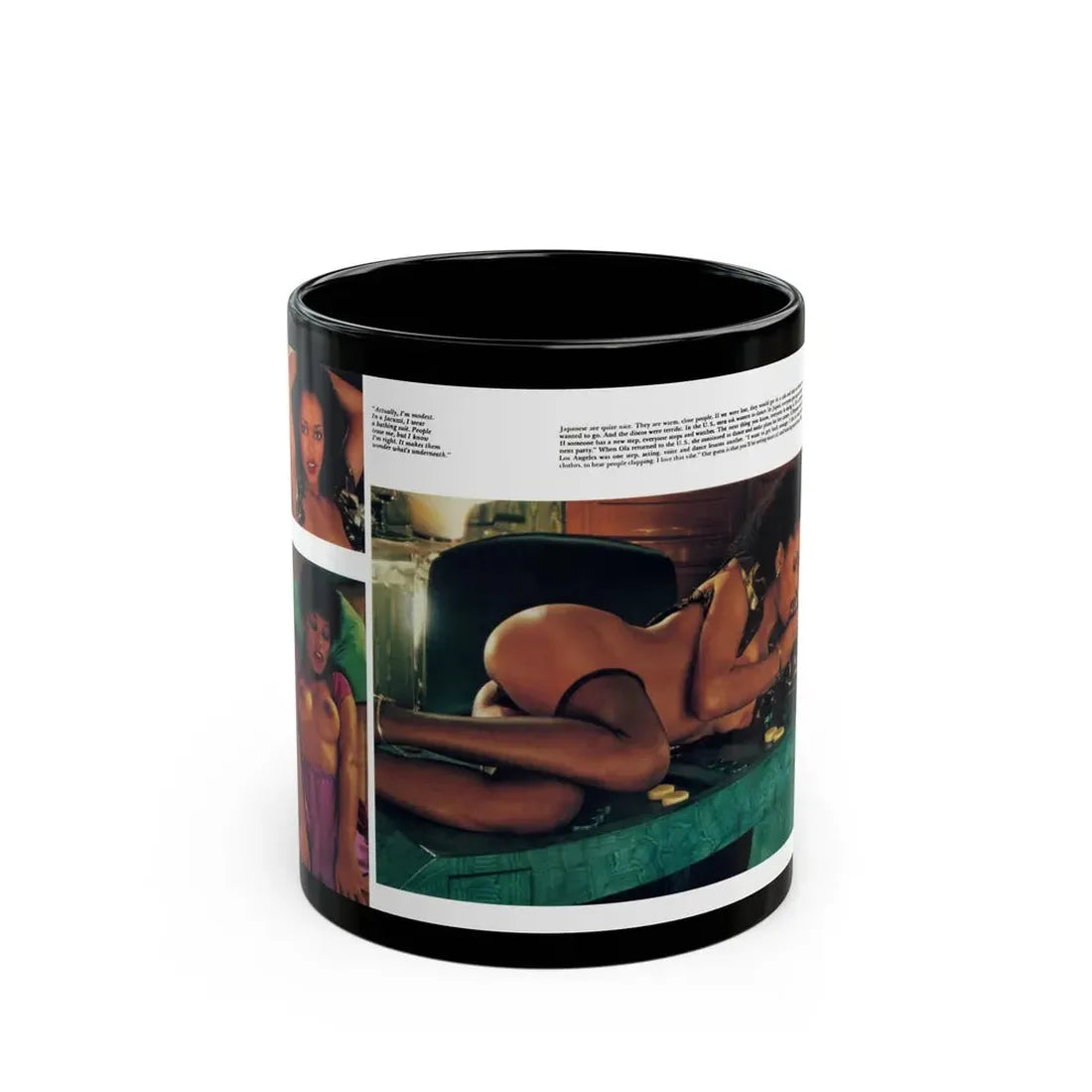 Ola Ray #66 (Vintage Female Icon) Black Coffee Mug 11oz - Go Mug Yourself