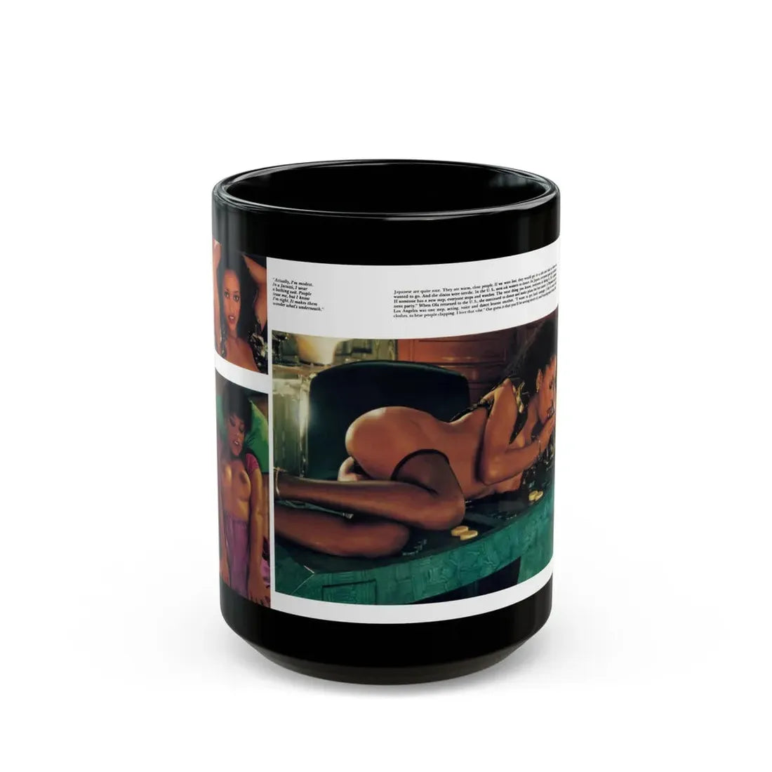 Ola Ray #66 (Vintage Female Icon) Black Coffee Mug 15oz - Go Mug Yourself