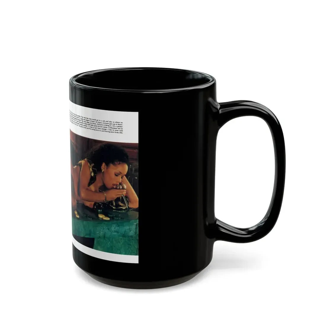 Ola Ray #66 (Vintage Female Icon) Black Coffee Mug - Go Mug Yourself