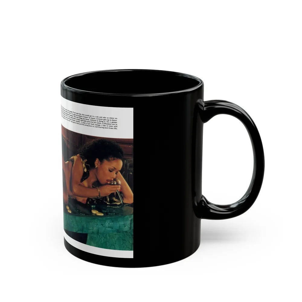 Ola Ray #66 (Vintage Female Icon) Black Coffee Mug-Go Mug Yourself