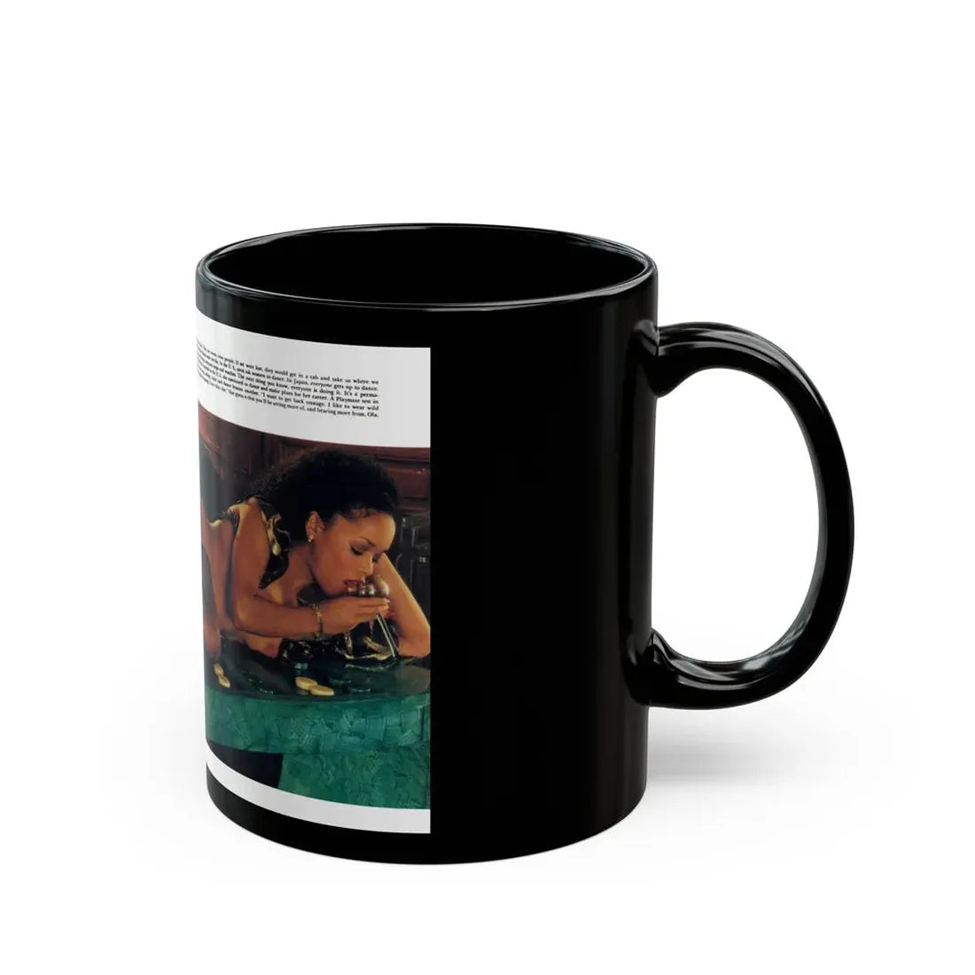 Ola Ray #66 (Vintage Female Icon) Black Coffee Mug - Go Mug Yourself