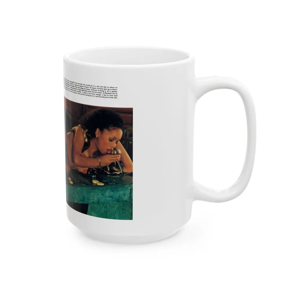 Ola Ray #66 (Vintage Female Icon) White Coffee Mug-Go Mug Yourself