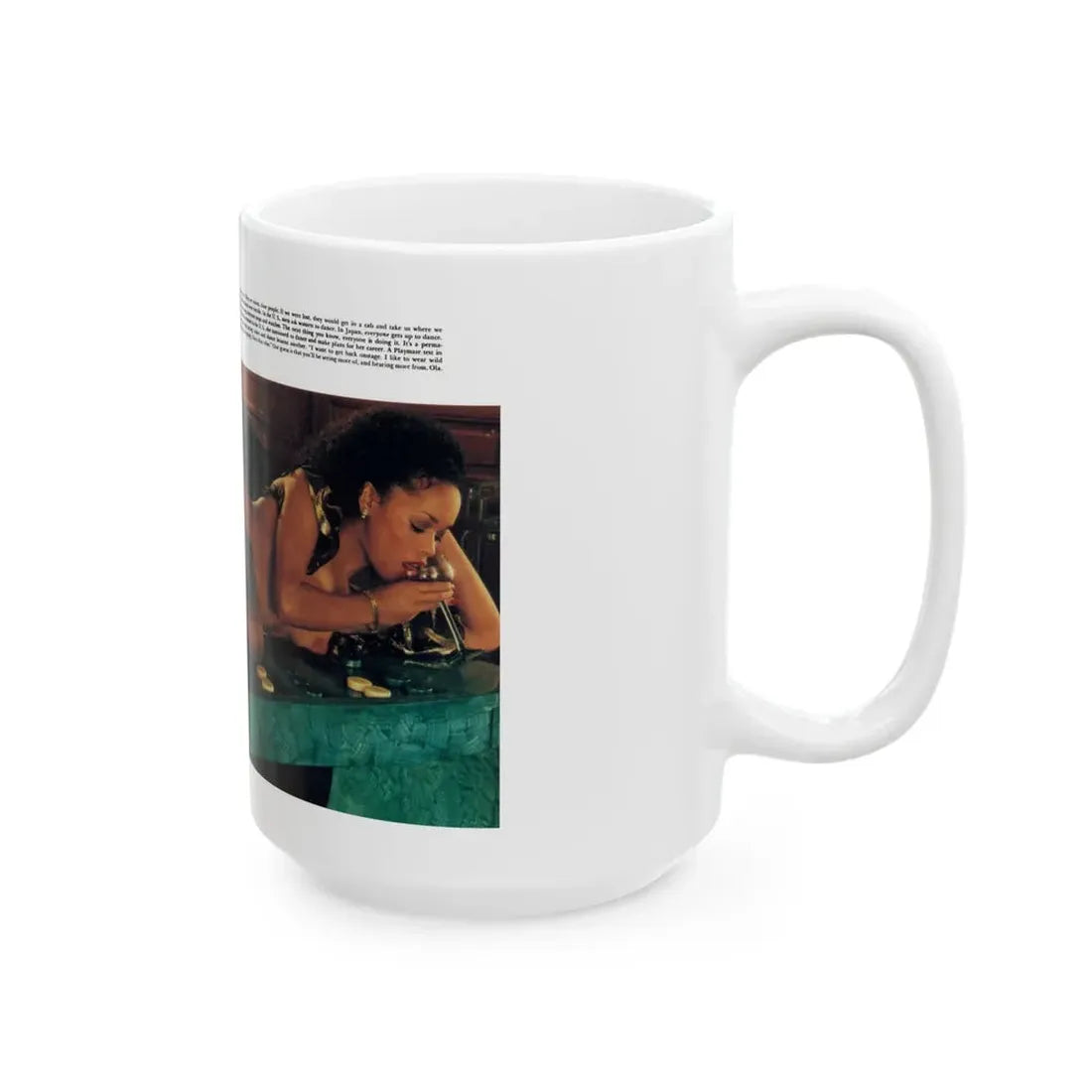Ola Ray #66 (Vintage Female Icon) White Coffee Mug - Go Mug Yourself