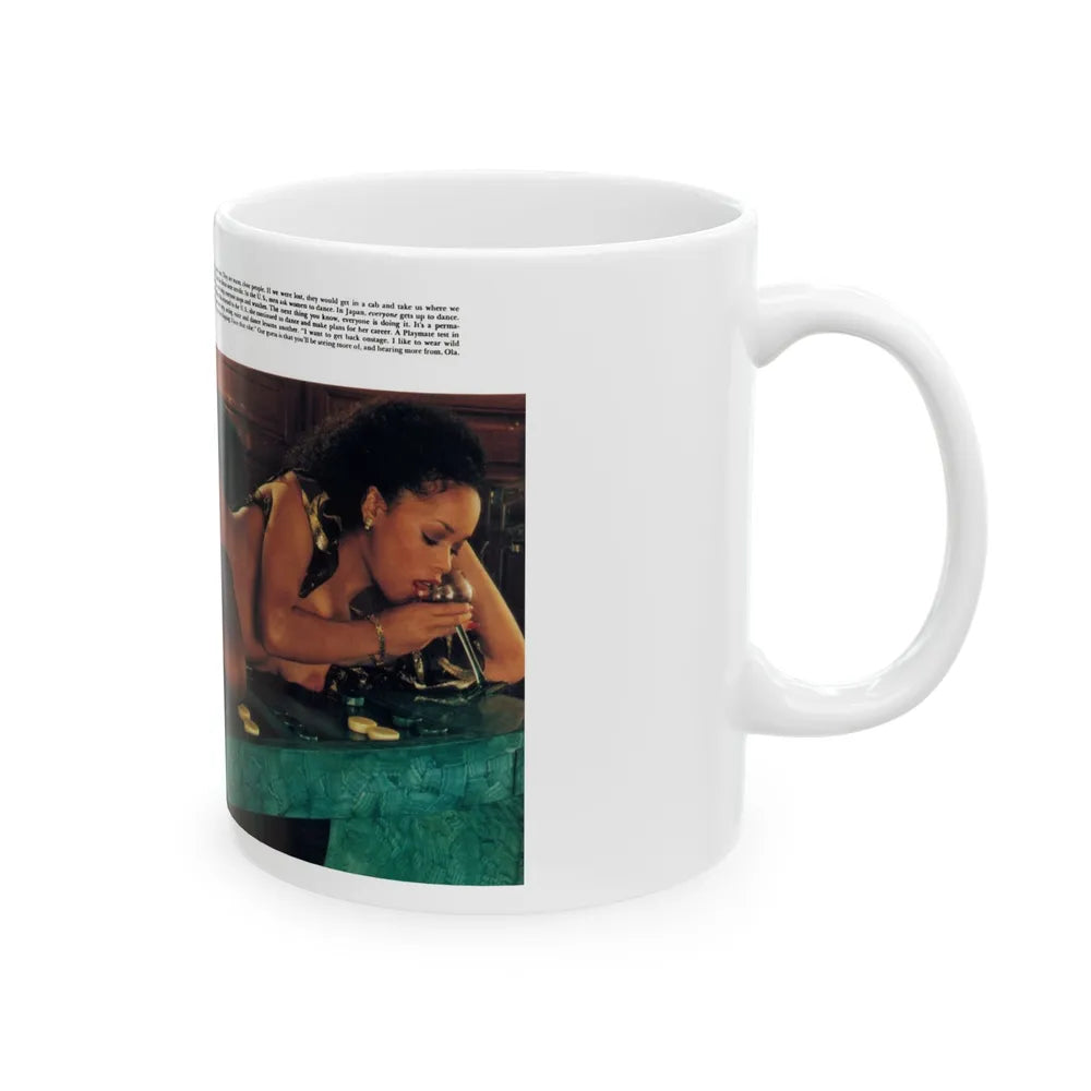 Ola Ray #66 (Vintage Female Icon) White Coffee Mug-Go Mug Yourself