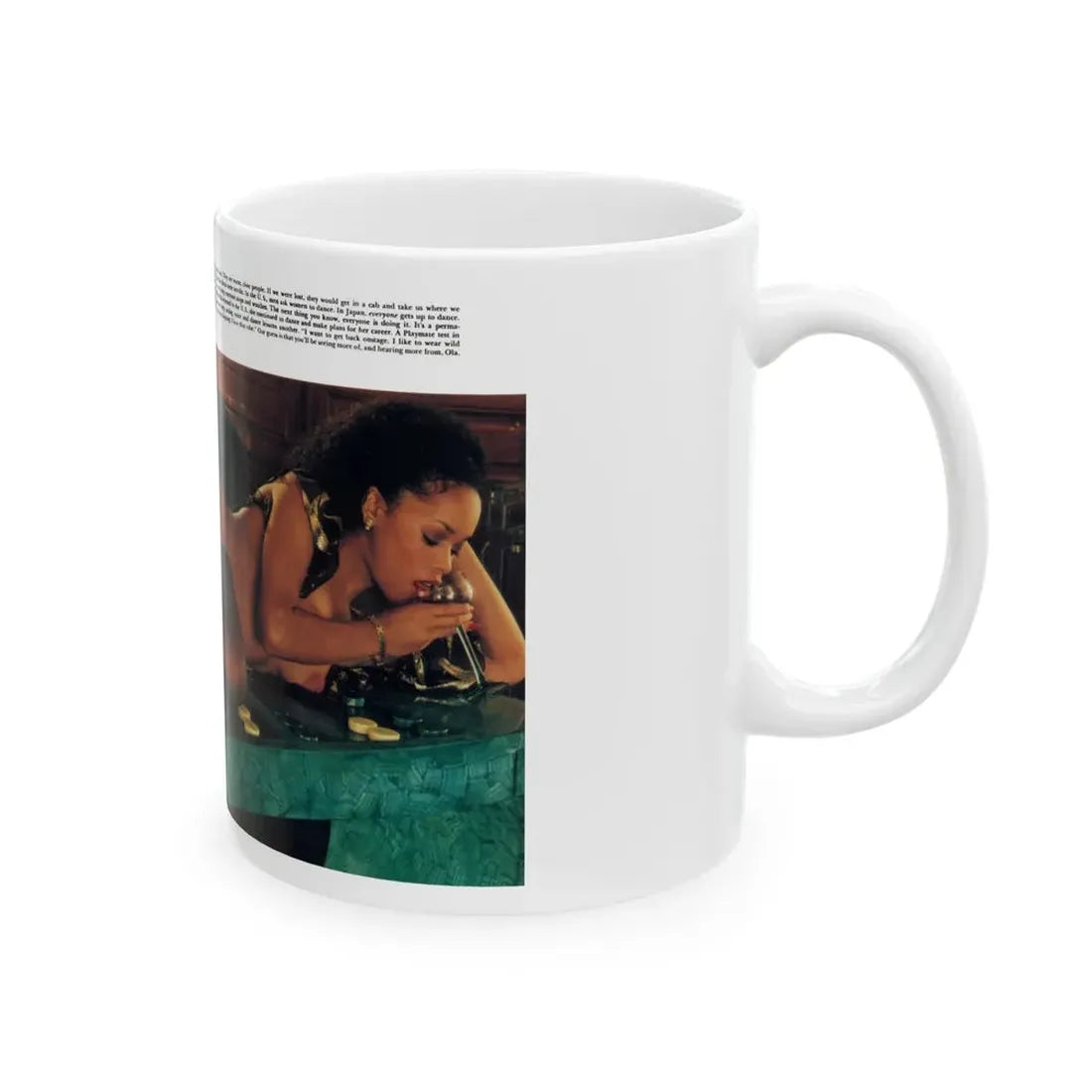 Ola Ray #66 (Vintage Female Icon) White Coffee Mug - Go Mug Yourself