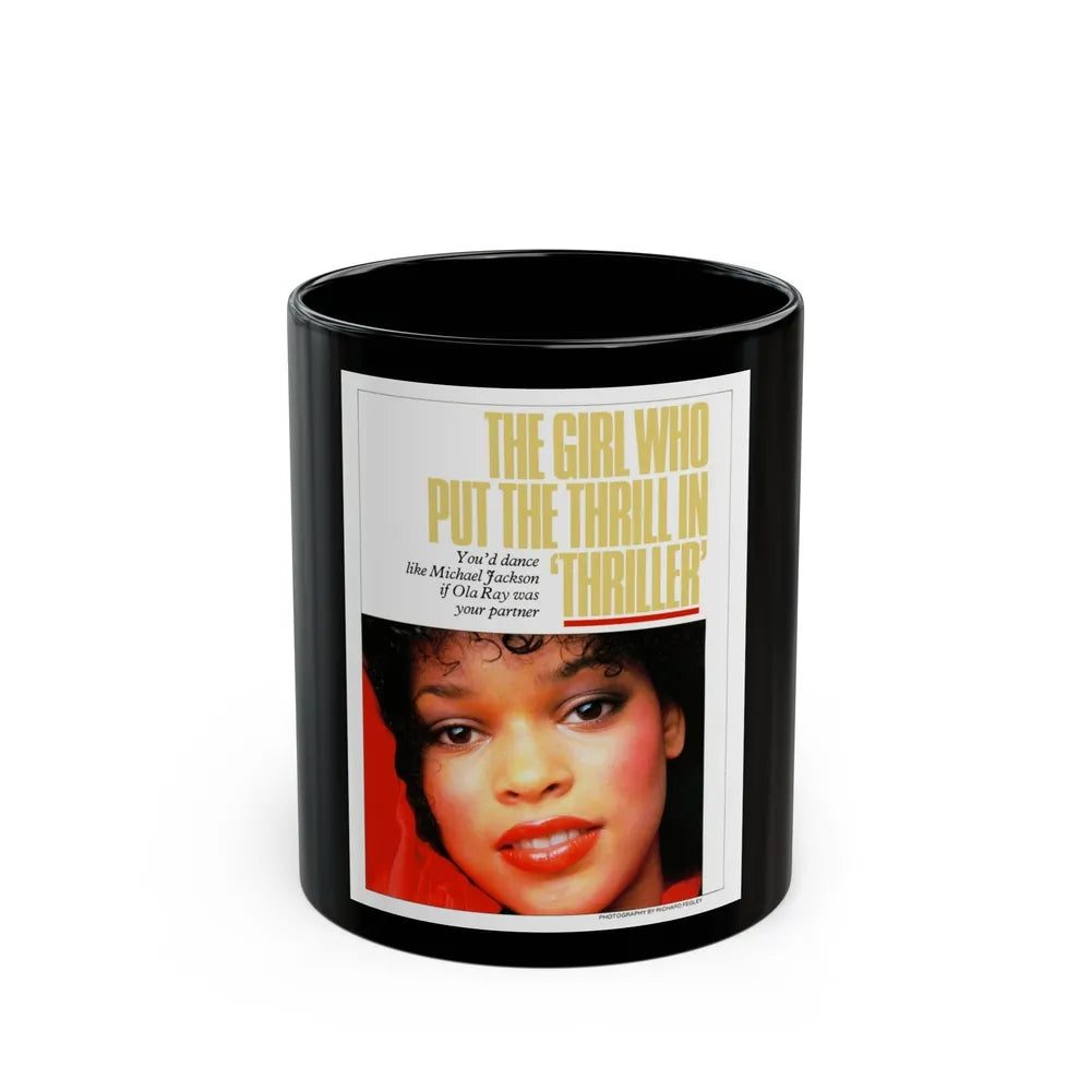 Ola Ray #70 (Vintage Female Icon) Black Coffee Mug-11oz-Go Mug Yourself