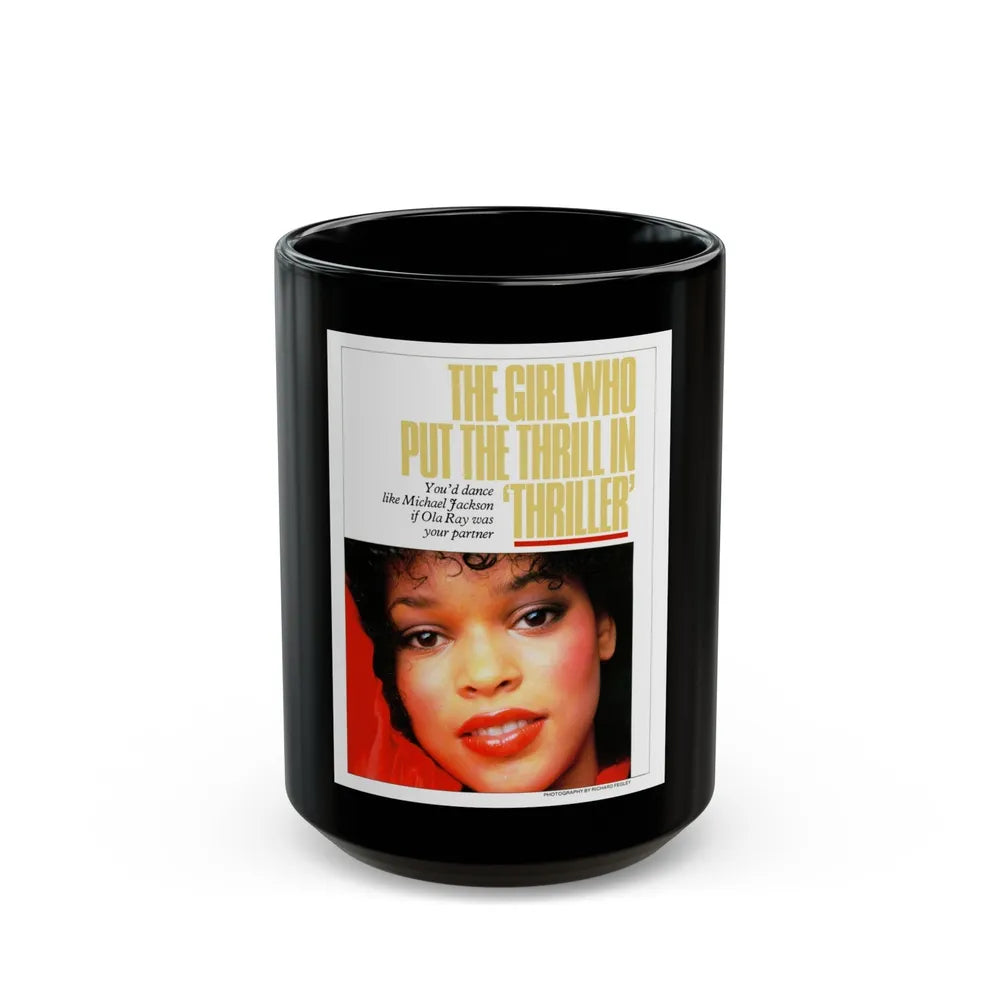 Ola Ray #70 (Vintage Female Icon) Black Coffee Mug-15oz-Go Mug Yourself