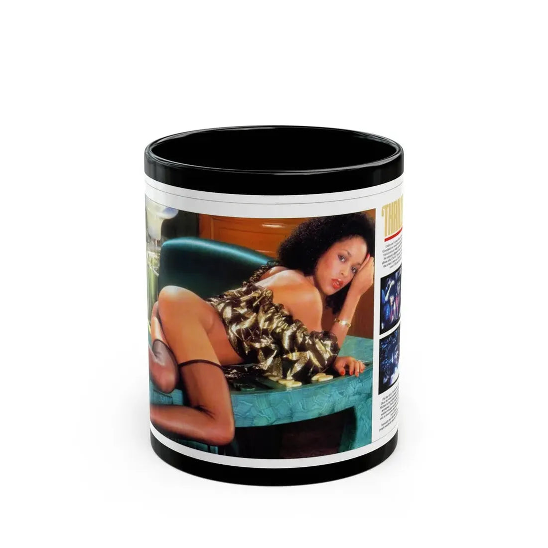Ola Ray #71 (Vintage Female Icon) Black Coffee Mug 11oz - Go Mug Yourself