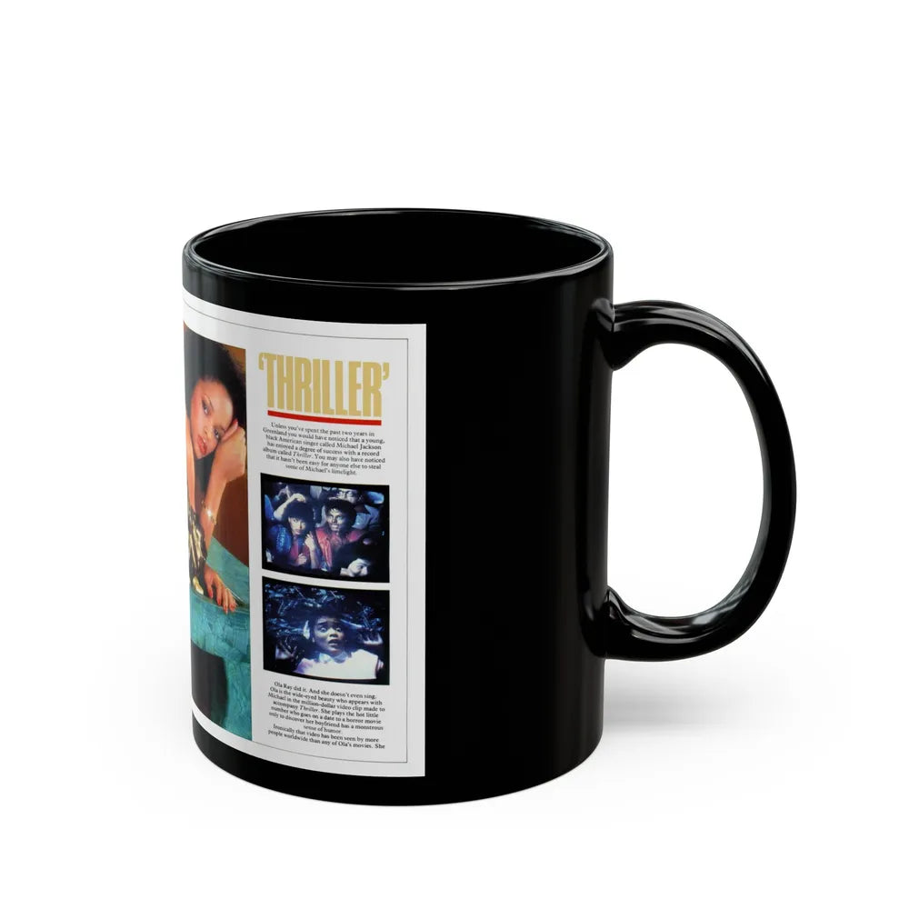 Ola Ray #71 (Vintage Female Icon) Black Coffee Mug-Go Mug Yourself