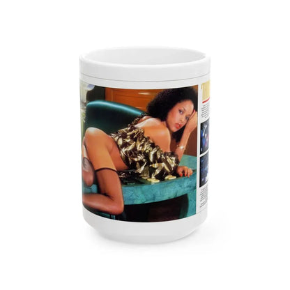 Ola Ray #71 (Vintage Female Icon) White Coffee Mug 15oz - Go Mug Yourself