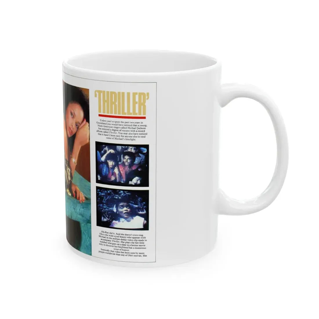 Ola Ray #71 (Vintage Female Icon) White Coffee Mug - Go Mug Yourself