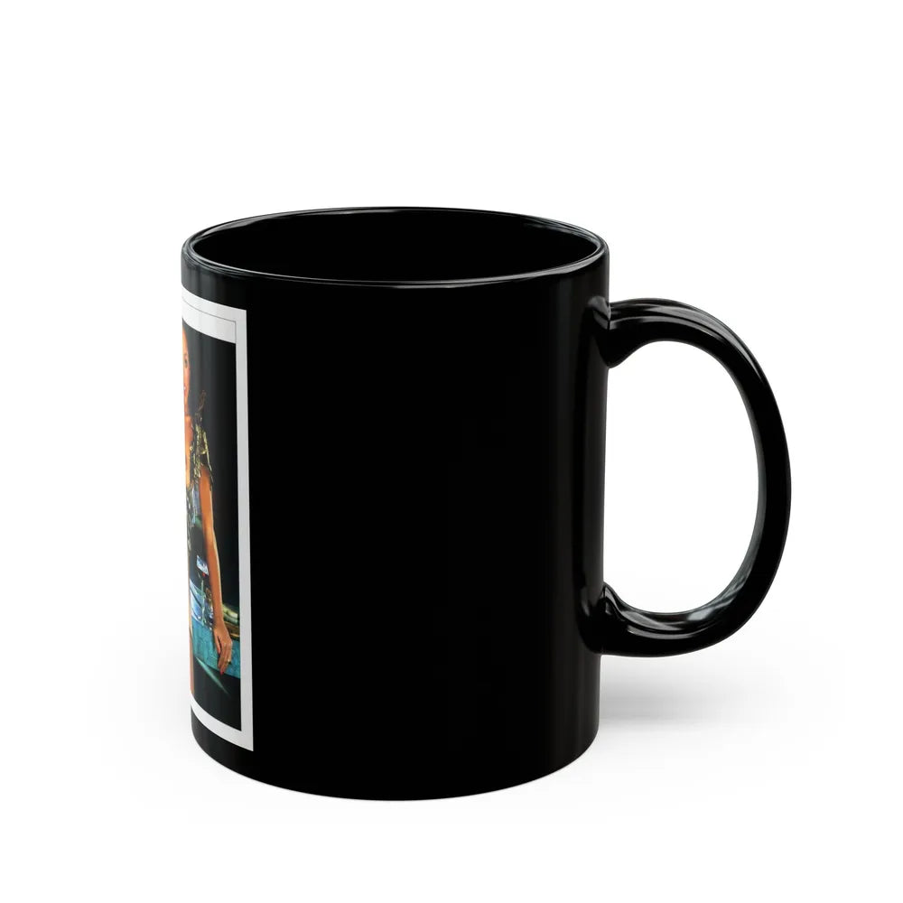 Ola Ray #72 (Vintage Female Icon) Black Coffee Mug-Go Mug Yourself