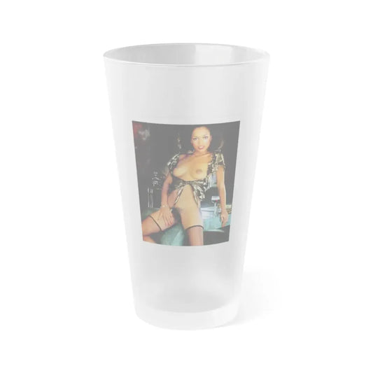 Ola Ray #72 (Vintage Female Icon) Frosted Pint Glass 16oz 16oz Frosted - Go Mug Yourself