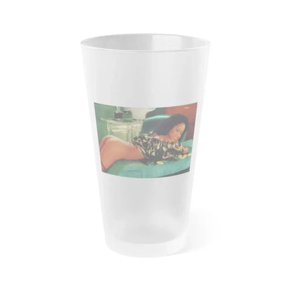 Ola Ray #73 (Vintage Female Icon) Frosted Pint Glass 16oz 16oz Frosted - Go Mug Yourself