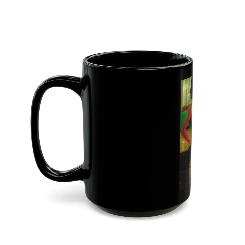 Ola Ray #74 (Vintage Female Icon) Black Coffee Mug-Go Mug Yourself