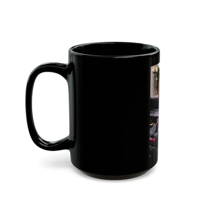 Ola Ray #76 (Vintage Female Icon) Black Coffee Mug-Go Mug Yourself