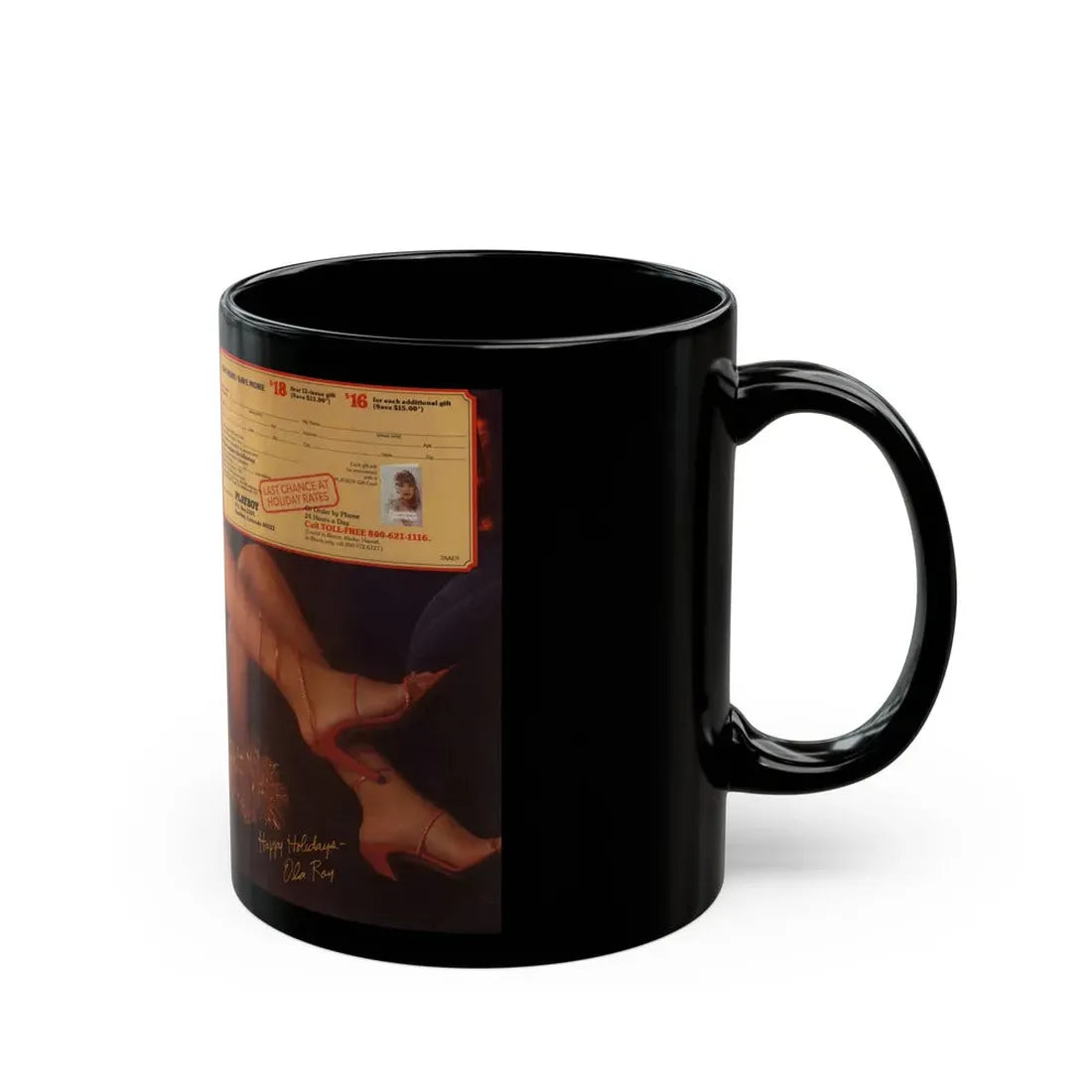 Ola Ray #80 (Vintage Female Icon) Black Coffee Mug - Go Mug Yourself