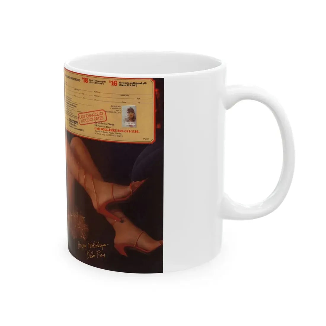 Ola Ray #80 (Vintage Female Icon) White Coffee Mug - Go Mug Yourself