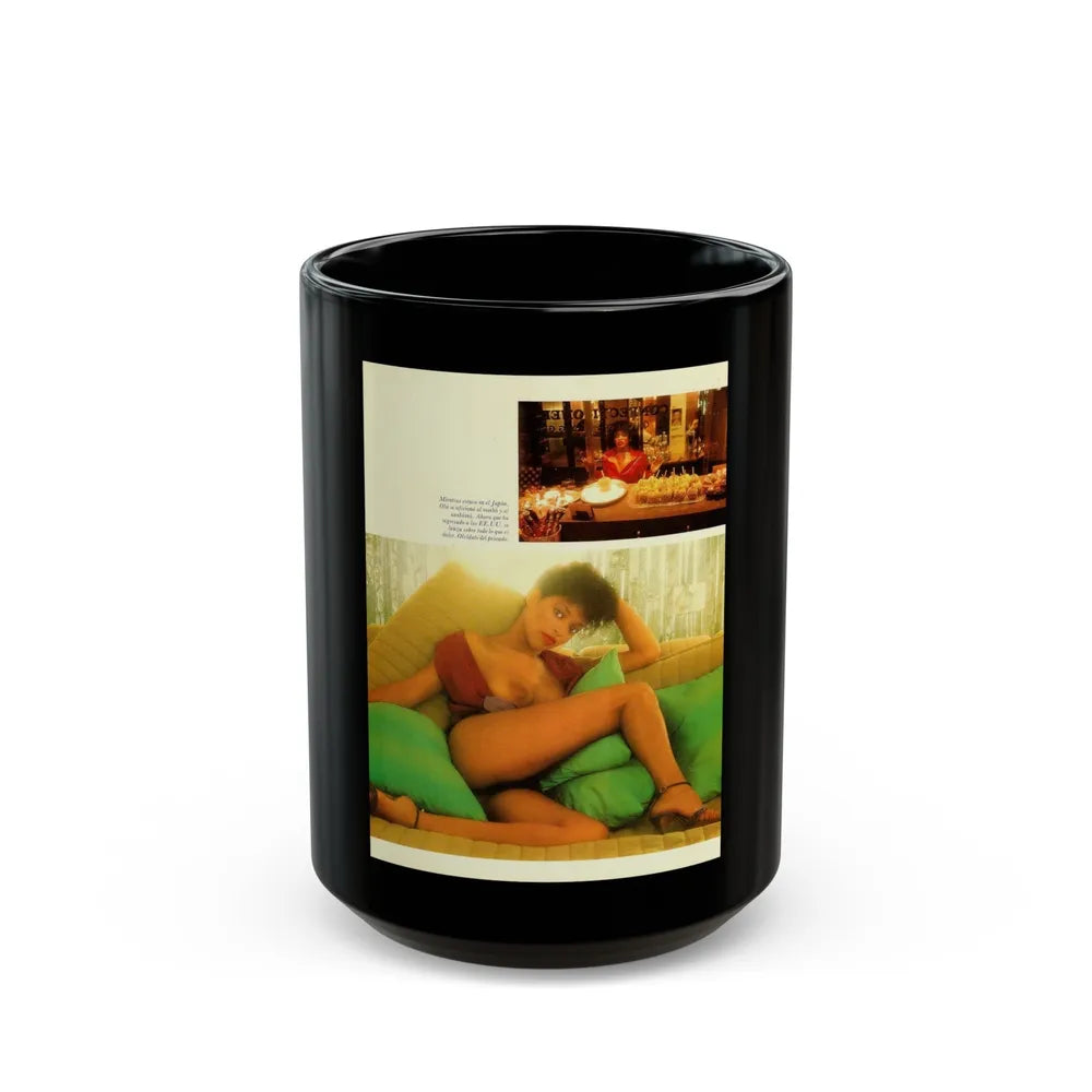 Ola Ray #82 (Vintage Female Icon) Black Coffee Mug-15oz-Go Mug Yourself