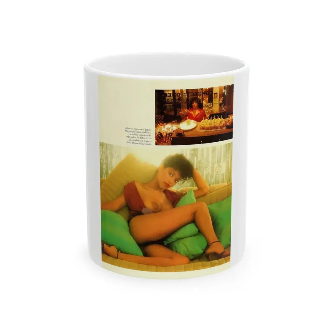 Ola Ray #82 (Vintage Female Icon) White Coffee Mug 11oz - Go Mug Yourself