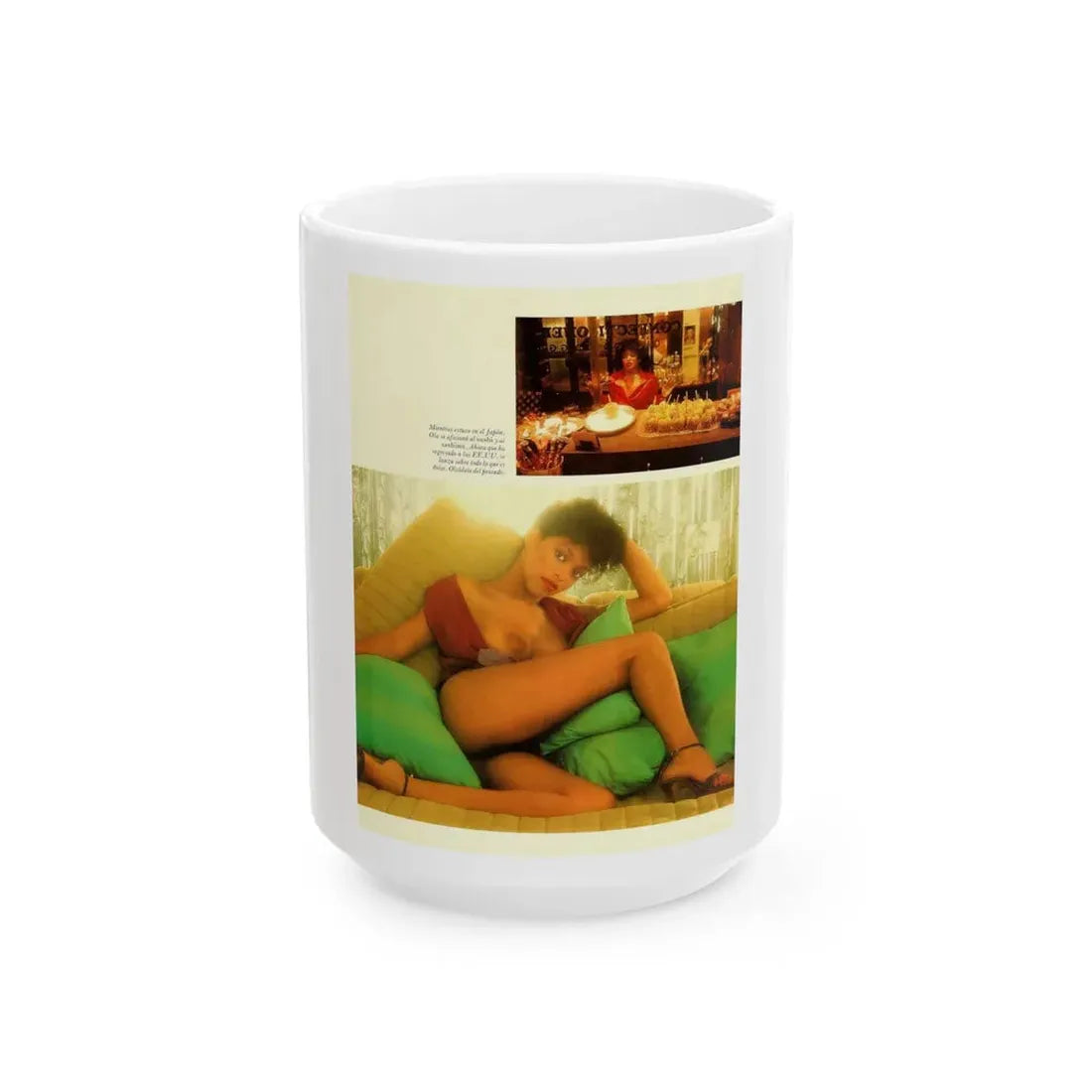 Ola Ray #82 (Vintage Female Icon) White Coffee Mug 15oz - Go Mug Yourself