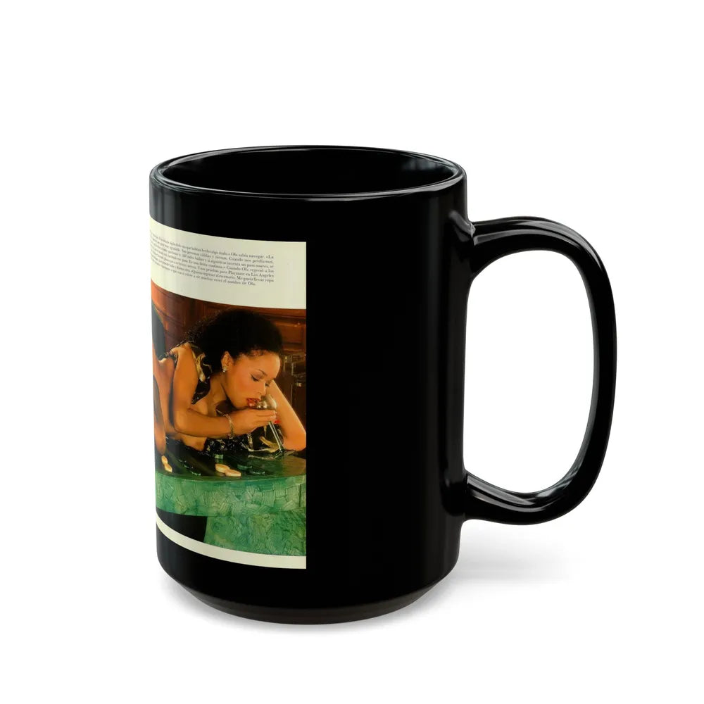 Ola Ray #83 (Vintage Female Icon) Black Coffee Mug-Go Mug Yourself