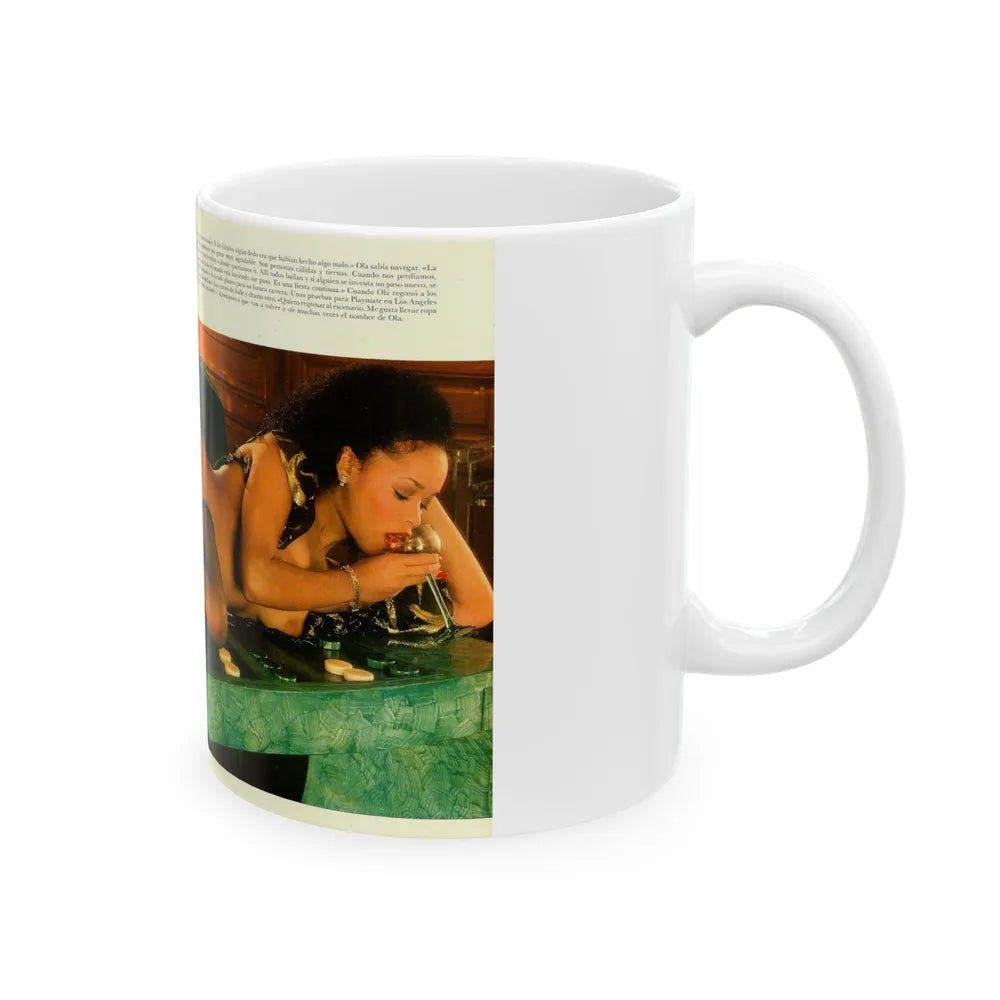 Ola Ray #83 (Vintage Female Icon) White Coffee Mug-Go Mug Yourself