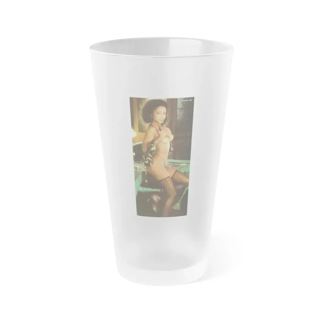 Ola Ray #84 (Vintage Female Icon) Frosted Pint Glass 16oz 16oz Frosted - Go Mug Yourself
