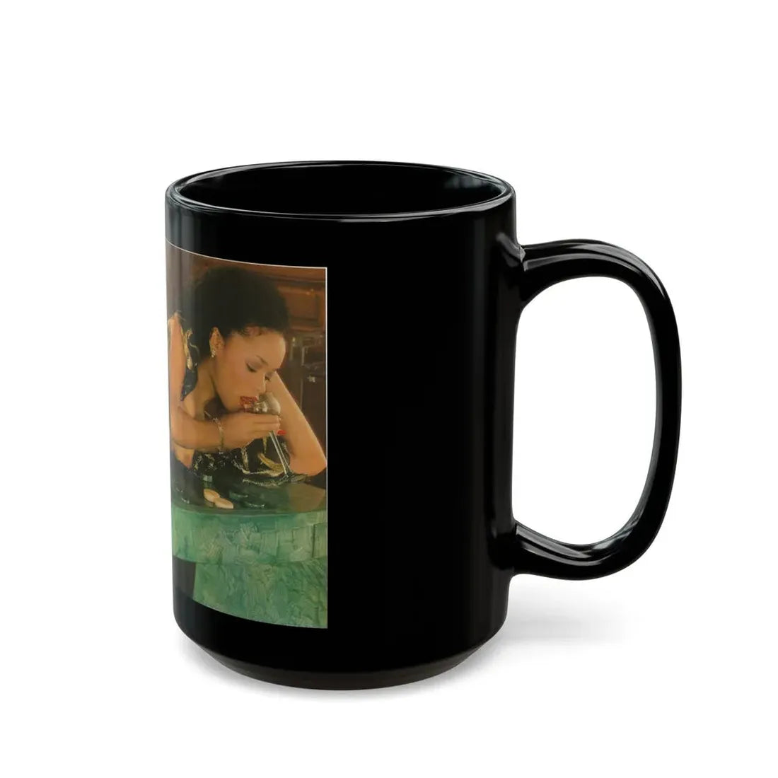 Ola Ray #85 (Vintage Female Icon) Black Coffee Mug - Go Mug Yourself
