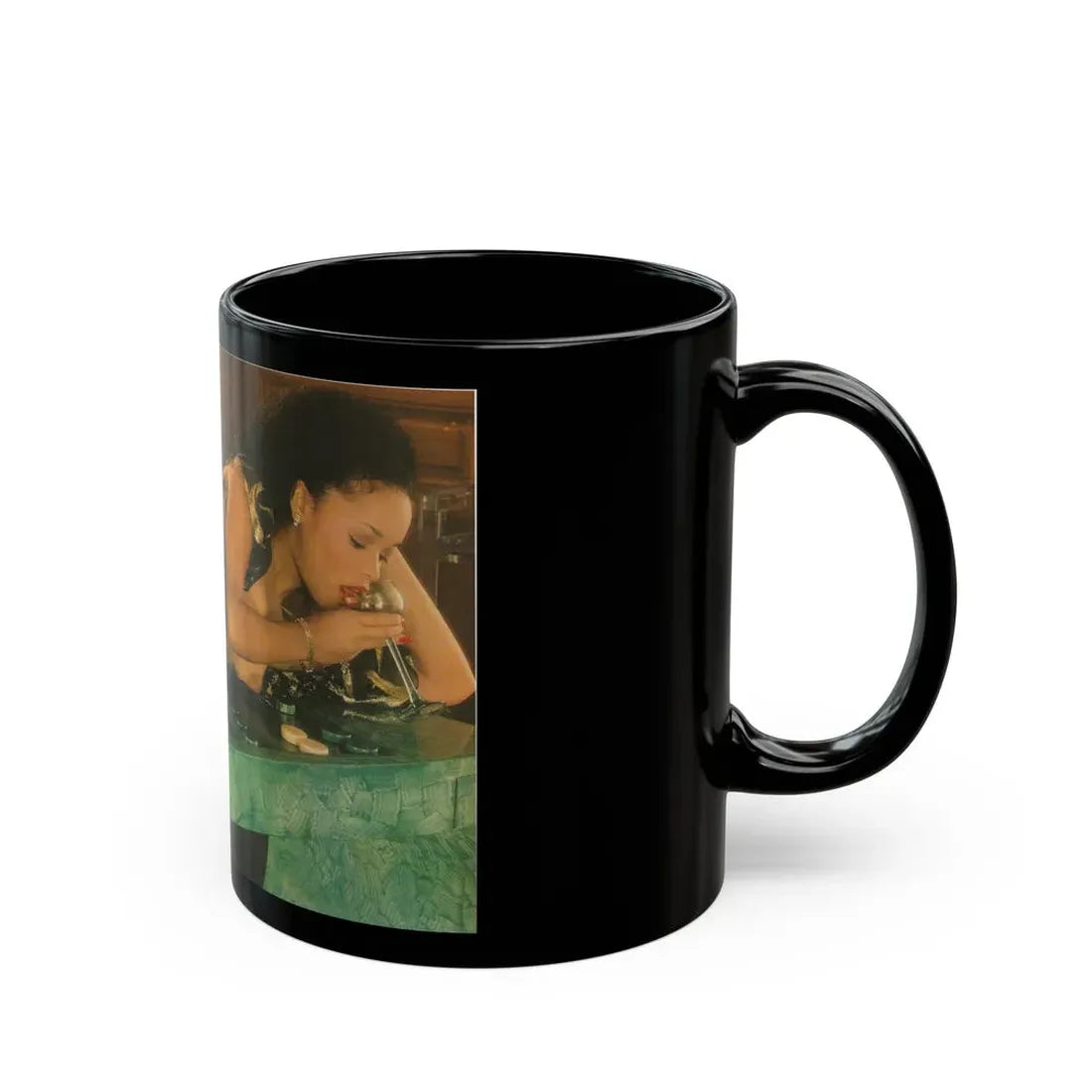 Ola Ray #85 (Vintage Female Icon) Black Coffee Mug - Go Mug Yourself