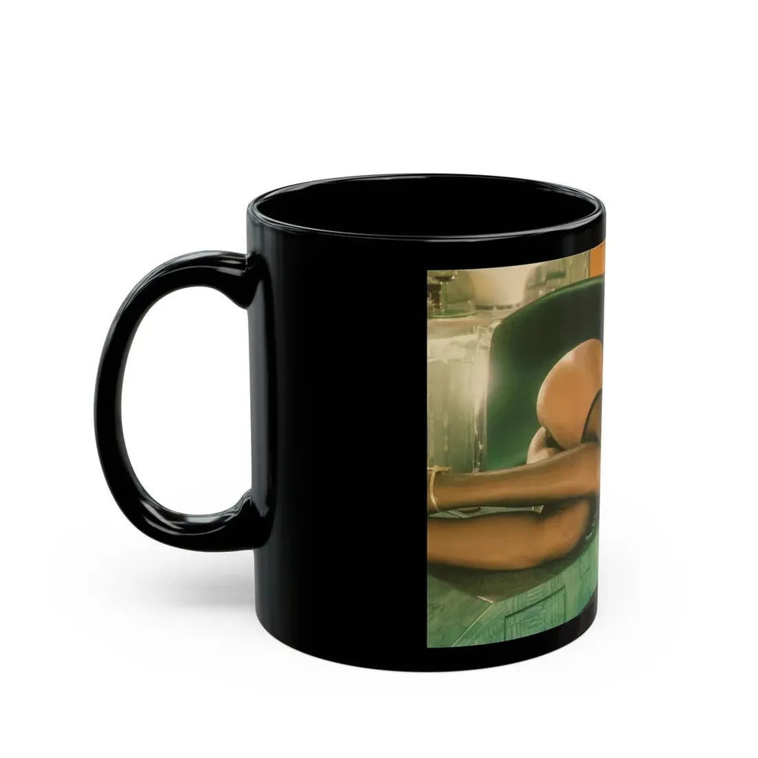 Ola Ray #85 (Vintage Female Icon) Black Coffee Mug - Go Mug Yourself